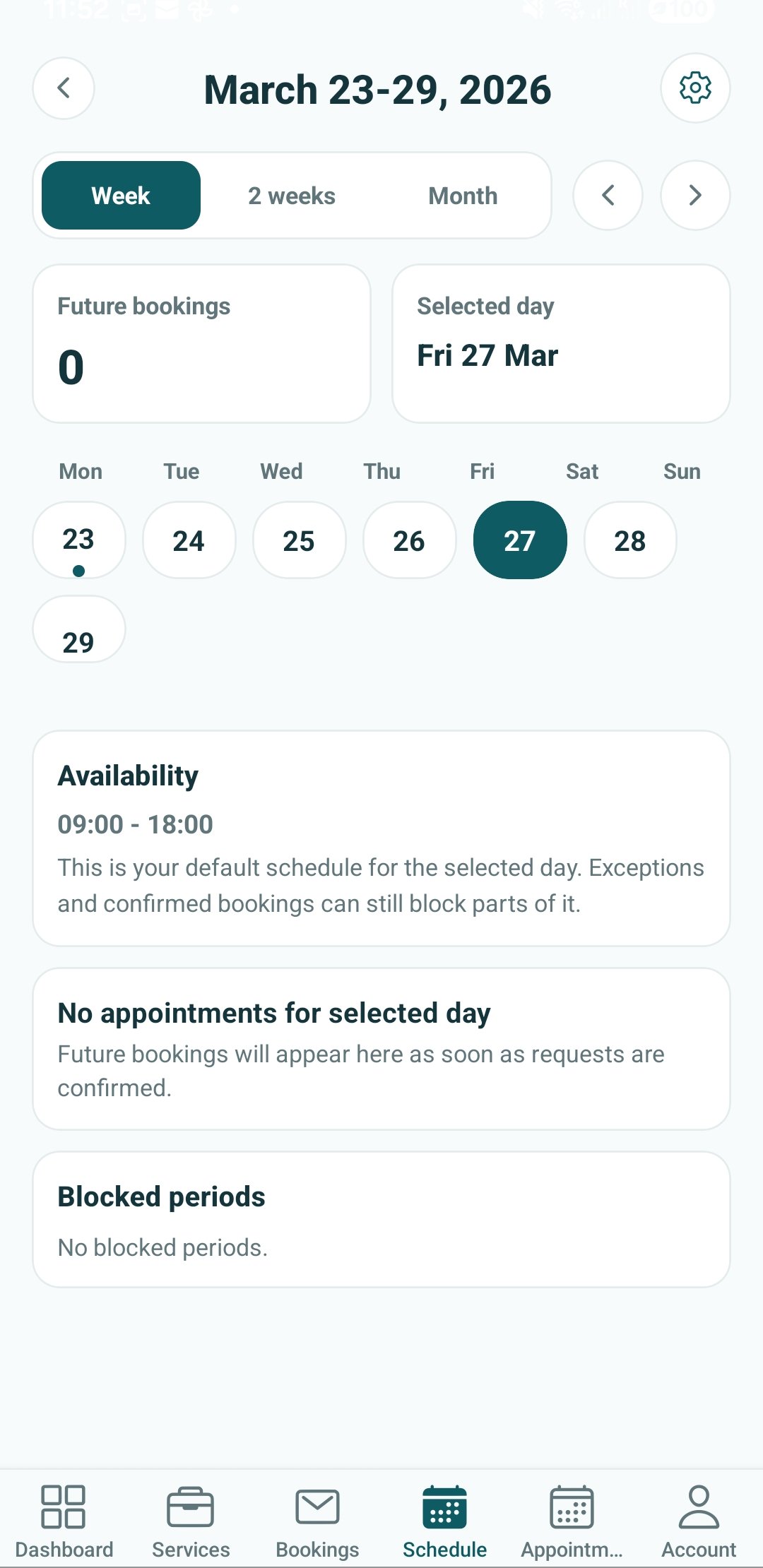 Owo360 schedule screenshot
